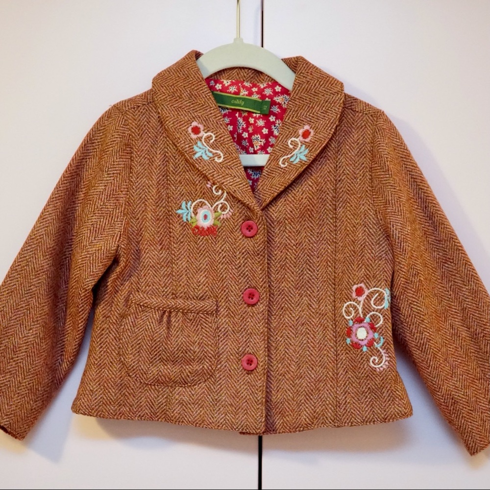 Oilily - Herringbone Wool Blazer - 92 - 2T